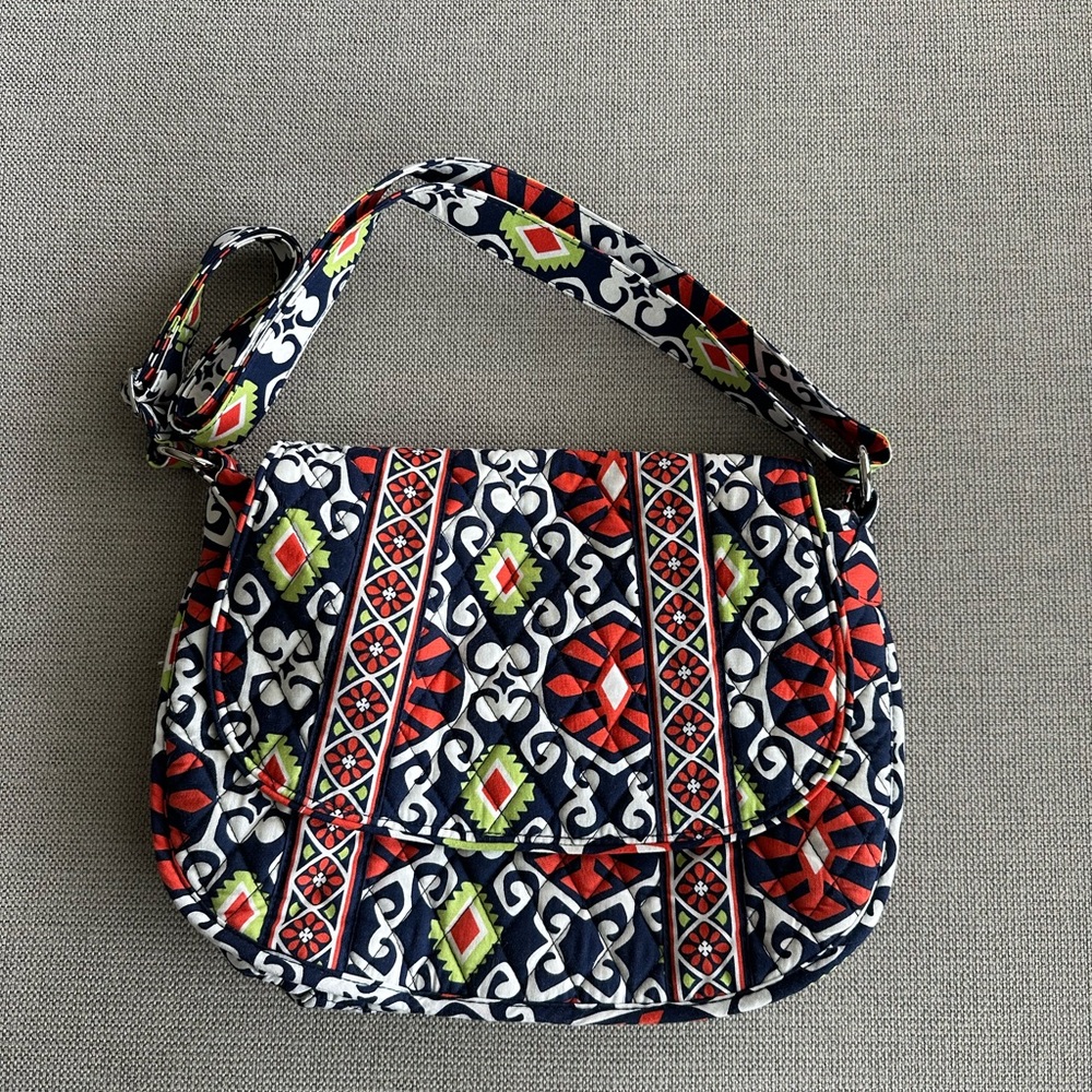Vera Bradley Red and Green Quilted Shoulder Bag